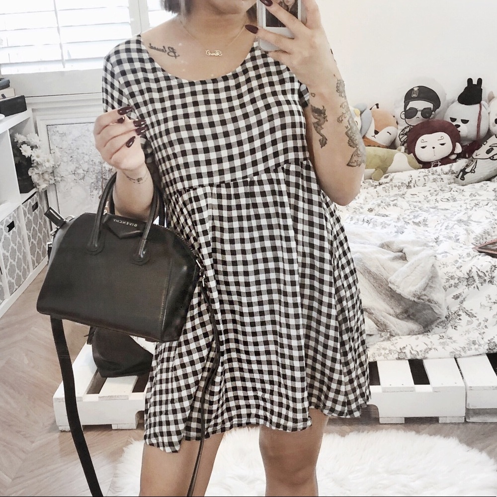 American Apparel gingham babydoll dress